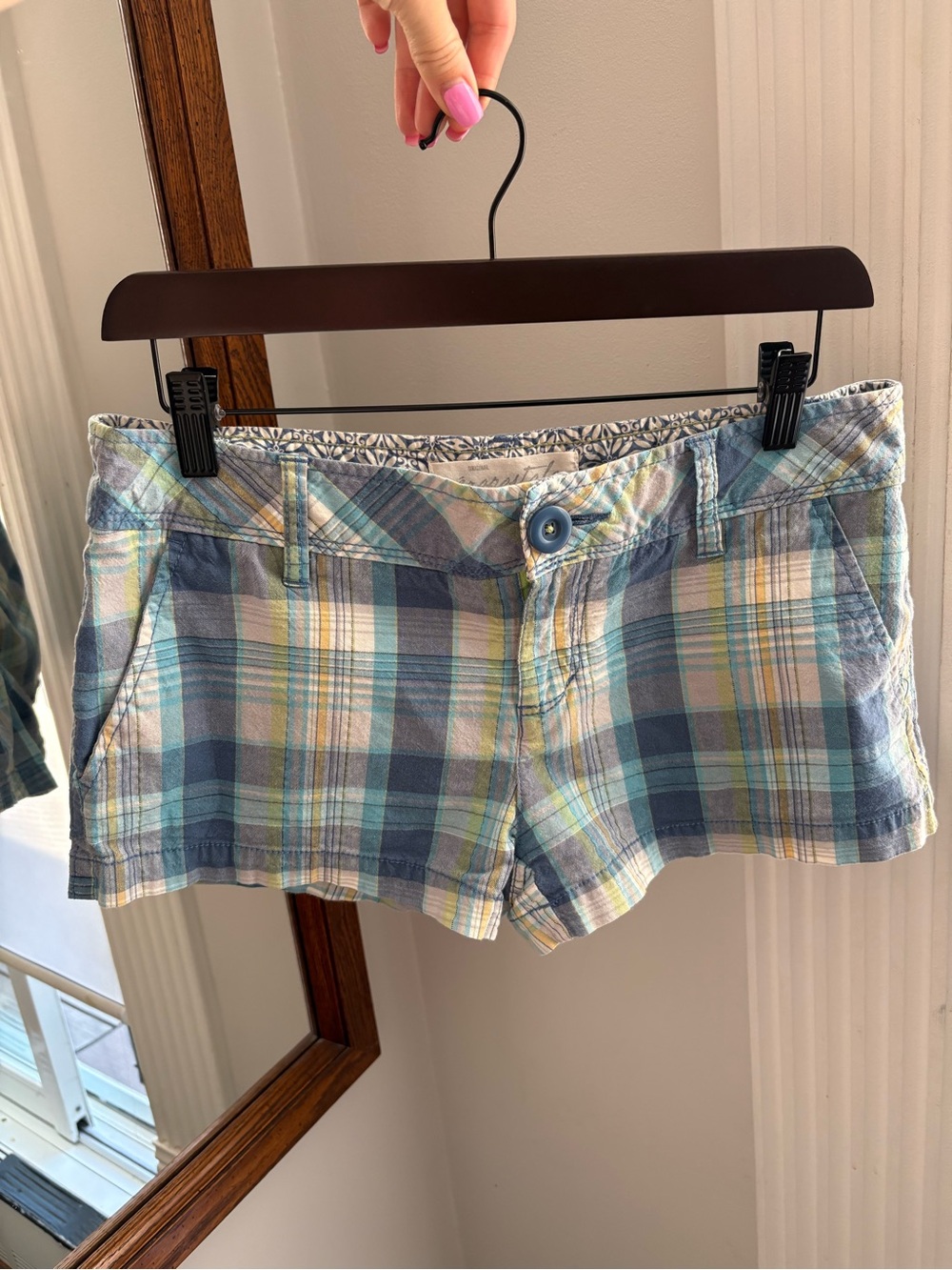 Y2k Aeropostale Plaid Low Rise Cotton Mini Shorts